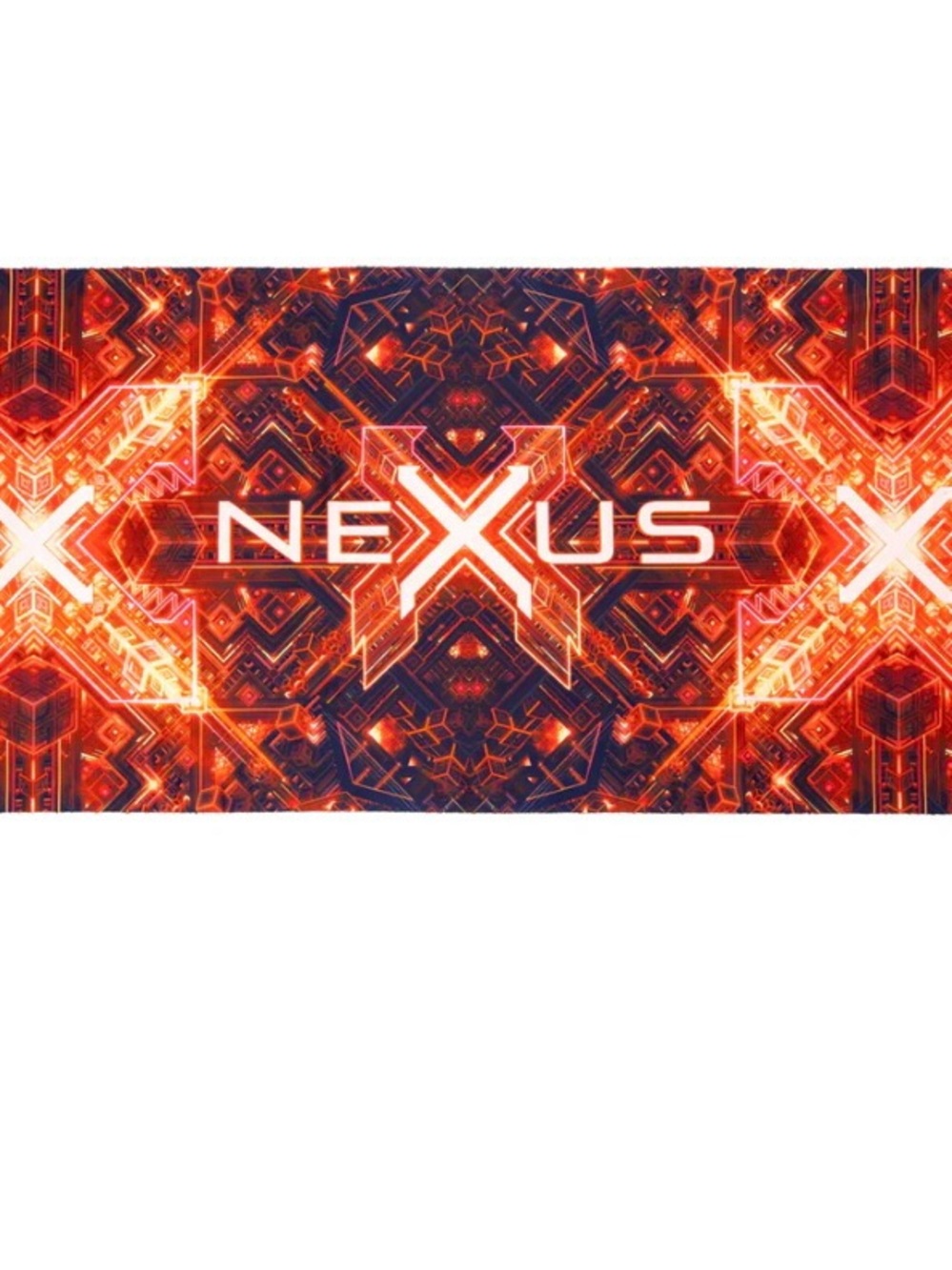 Nexus Neon Graphic Beach Towel - Red Orange